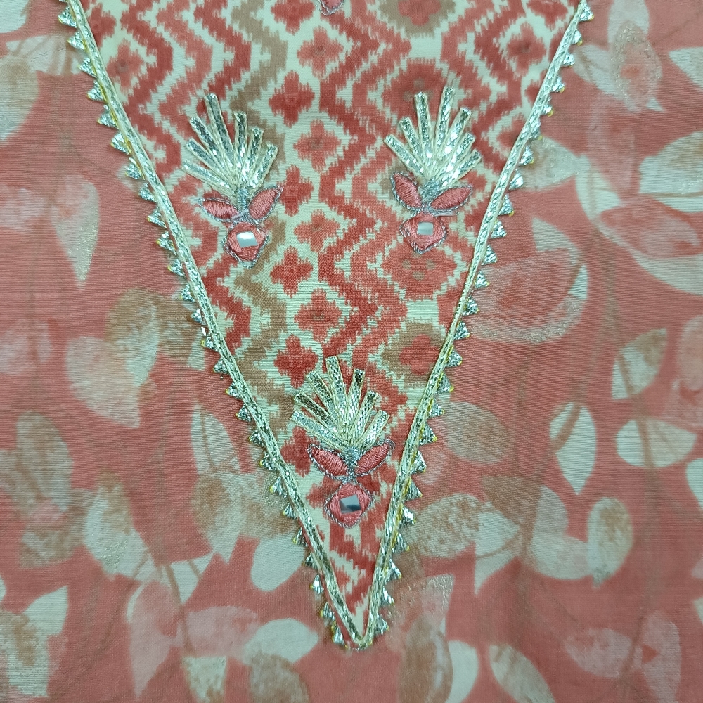 Partywear kurta plazo dupatta set - Picture 6 of 11